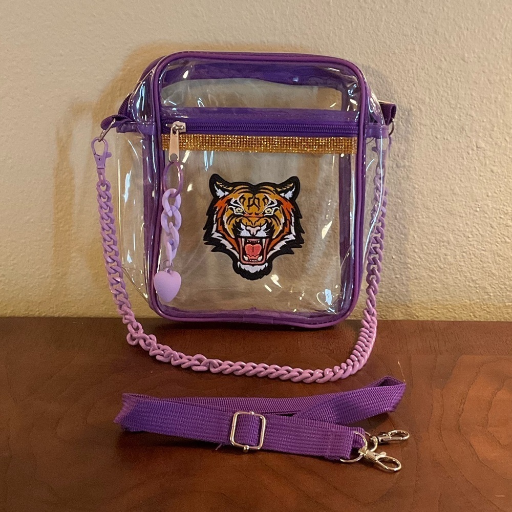 LSU Tigers Clear Crossbody Bag